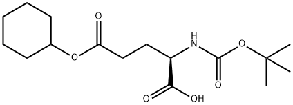 (R)-2-((叔丁氧基羰基)氨基)-5-(环己氧基)-5-氧代戊酸 结构式