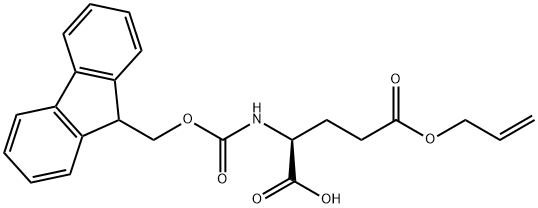 N-芴甲氧羰基-L-谷氨酸 5-烯丙基酯 结构式