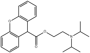 2-[(diisopropyl)amino]ethyl 9H-xanthene-9-carboxylate 结构式