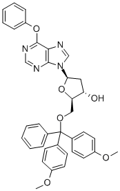 5'-O-(DIMETHOXYTRITYL)-O6-PHENYL-2'-DEOXYINOSINE 结构式