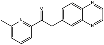 1-(6-甲基吡啶-2-基)-2-(6-喹喔啉基)乙酮 结构式