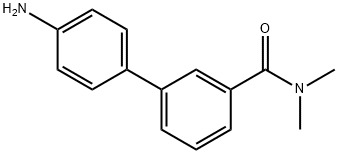 3-(4-氨基苯基)-N,N-二甲基苯甲酰胺 结构式