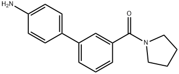 4-[3-(吡咯烷羰基)苯基]苯胺 结构式