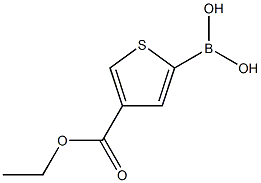 (4-(乙氧羰基)噻吩-2-基)硼酸 结构式