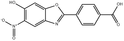 BENZOIC ACID, 4-(6-HYDROXY-5-NITRO-2-BENZOXAZOLYL)- 结构式