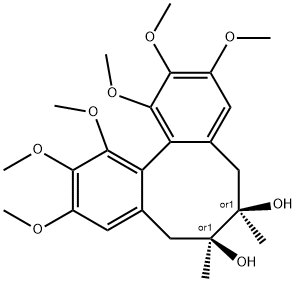 1,2,3,10,11,12-hexamethoxy-6,7-dihydroxy-6,7-dimethyldibenzocyclooctadiene 结构式