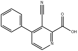 3-氰基-4-苯基吡啶-2-羧酸 结构式