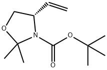 (S)-2,2-二甲基-4-乙烯基噁唑啉-3-羧酸叔丁酯 结构式