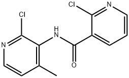 2-氯-N-(2-氯-4-甲基吡啶-3-基)烟酰胺 结构式