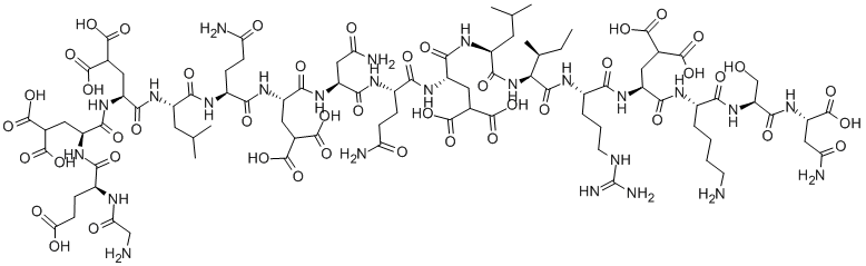 GLY-GLU-GLA-GLA-LEU-GLN-GLA-ASN-GLN-GLA-LEU-ILE-ARG-GLA-LYS-SER-ASN-NH2 结构式