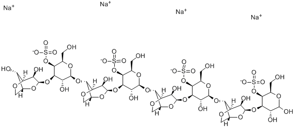 NEOCARRAOCTAOSE 4(1),4(3),4(5),4(7)-TETRASULFATE TETRASODIUM SALT 结构式