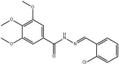 N-[(2-chlorophenyl)methylideneamino]-3,4,5-trimethoxy-benzamide 结构式