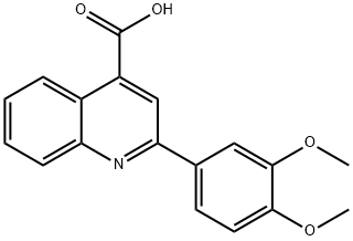 2-(3,4-二甲氧基苯基)喹啉-4-羧酸 结构式