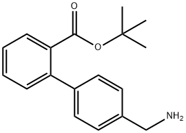 4'-(AMINOMETHYL)-BIPHENYL-2-CARBOXYLIC ACID 1,1-DIMETHYLETHYL ESTER 结构式