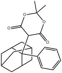 2,2-dimethyl-5-(2-phenyl-2-adamantyl)-1,3-dioxane-4,6-dione 结构式