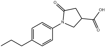 1-(4-丙基)苄基-5-氧代-吡咯啉-3-甲酸 结构式