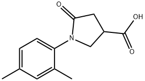 1-(2,4-二甲基苯基)-5-氧代-吡咯烷-3-羧酸 结构式