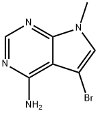 5-溴-7-甲基-4-氨基吡咯[2,3-D]嘧啶 结构式