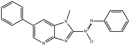 2-(phenylazoxy)-1-methyl-6-phenylimidazo(4,5-b)pyridine 结构式