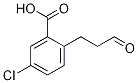 Benzoic acid, 5-chloro-2-(3-oxopropyl)- 结构式