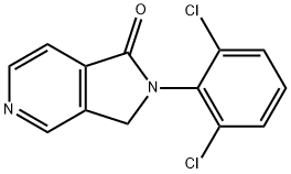 2-(2,6-二氯苯基)-2,3-二氢-1H-吡咯烷酮并[3,4-C]吡啶-1-酮 结构式