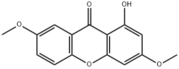 1-羟基-3,7-二甲氧基-9H-黄原酸酯-9-酮 结构式