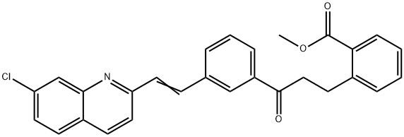 2-[3-(R)-[3-[2-(7-氯-2-喹啉基)乙烯基]苯基]-3-羰基丙基]苯甲酸甲酯 结构式