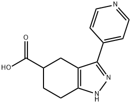 3-(pyridin-4-yl)-4,5,6,7-tetrahydro-1H-indazol-5-carboxylic acid 结构式