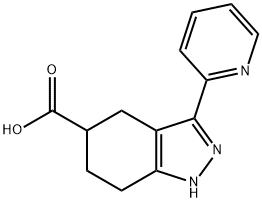 3-(pyridin-2-yl)-4,5,6,7-tetrahydro-1H-indazol-5-carboxylic acid 结构式