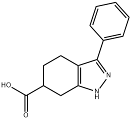 3-phenyl-4,5,6,7-tetrahydro-1H-indazol-6-carboxylic acid 结构式
