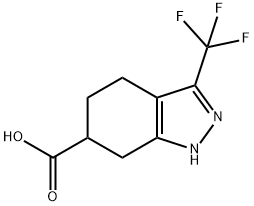 3-(trifluoroMethyl)-4,5,6,7-tetrahydro-1H-indazol-6-carboxylic acid 结构式