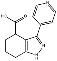 3-(pyridin-4-yl)-4,5,6,7-tetrahydro-1H-indazol-4-carboxylic acid 结构式