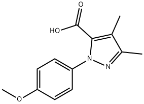 1-(4-甲氧基苯基)-3,4-二甲基-1H-吡唑-5-甲酸 结构式