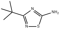 3-叔丁基-1,2,4-噻二唑-5-胺 结构式