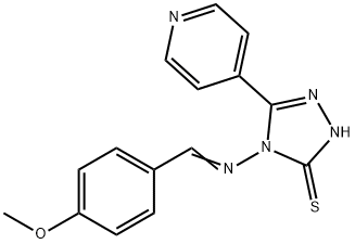 4-[(4-METHOXYPHENYL)METHYLIDENEAMINO]-5-PYRIDIN-4-YL-2H-1,2,4-TRIAZOLE-3(4H)-THIONE 结构式