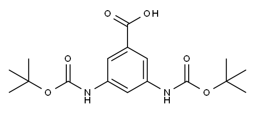 3,5-双-BOC-氨基苯甲酸 结构式