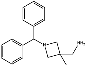 (1-二苯甲基-3-甲基氮杂环丁烷-3-基)甲胺 结构式