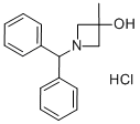 1-(二苯基甲基)-3-甲基-3-羟基氮杂啶盐酸盐 结构式