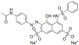 disodium 3-[[4-(acetylamino)phenyl]azo]-4-hydroxy-5-[(phenylsulphonyl)amino]naphthalene-2,7-disulphonate  结构式