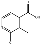 2-氯-3-甲基-4-吡啶甲酸 结构式