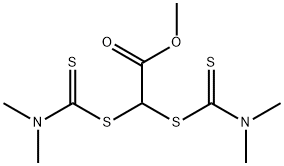 methyl bis[[(dimethylamino)thioxomethyl]thio]acetate 结构式