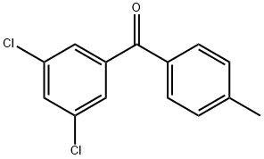(3,5-二氯苯基)(对甲苯基)甲酮 结构式