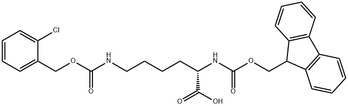 Fmoc-(2-氯苄氧基羰基)赖氨酸 结构式