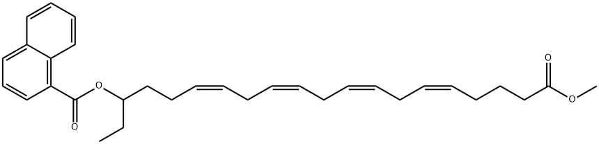 18-naphthoyl-5,8,11,14-eicosatetraenoic acid methyl ester 结构式