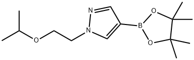 1-(2-异丙氧基乙基)-4-(4,4,5,5-四甲基-[1,3,2]二氧杂硼环戊烷-2-基)-1H-吡唑 结构式