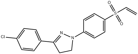 3-(4-氯苯基)-4,5-二氢-1-[4-(乙烯基磺酰基)苯基]-1H-吡唑 结构式