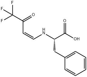 3-PHENYL-2-(4,4,4-TRIFLUORO-3-OXO-BUT-1-ENYLAMINO)-PROPIONIC ACID 结构式