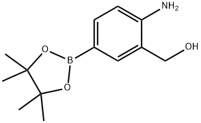 2-Amino-5-(4,4,5,5-tetramethyl-1,3,2-dioxaborolan-2-yl)-benzenemethanol 结构式