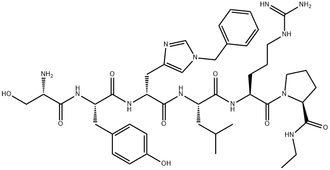 (D-HIS(BZL)6,PRO-NHET9)-LHRH (4-9) 结构式
