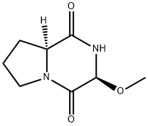 Pyrrolo[1,2-a]pyrazine-1,4-dione, hexahydro-3-methoxy-, (3S-trans)- (9CI) 结构式